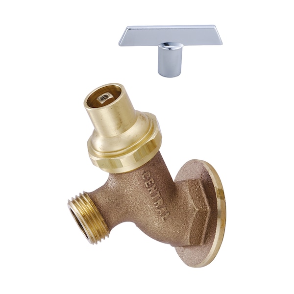 Lawn Faucet, NPT, Single Hole, Rough Brass, Connection Size: 3/4"